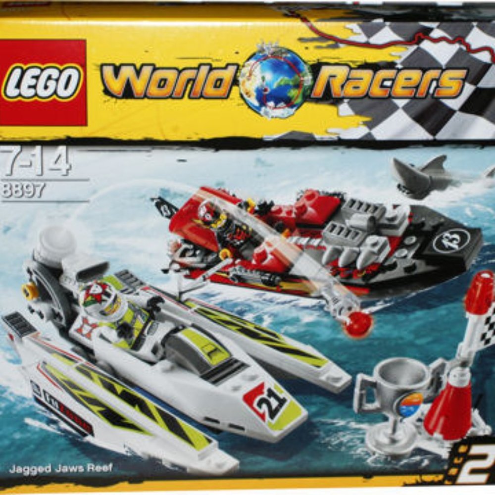 LEGO 8897 WORLD RACERS Jagged Jaws Reef COMPLETE with manuals.